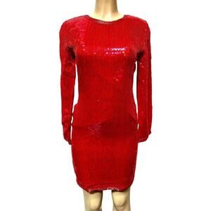 Sequined Dress Red